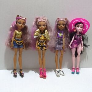 Fashion Doll Set with Pink and Gold Outfits